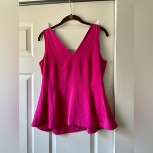 Ann Taylor Pink Peplum Tank